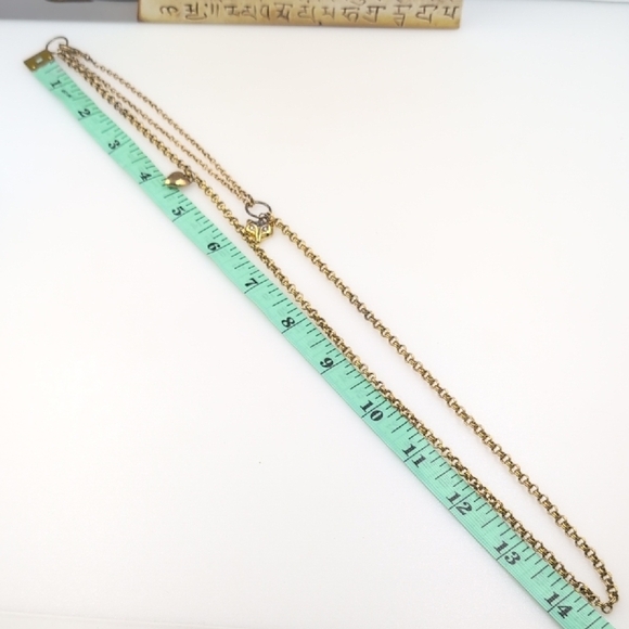 Stella & Dot Gold Link Charm Necklace With Fox And Heart Charms - Picture 6 of 7